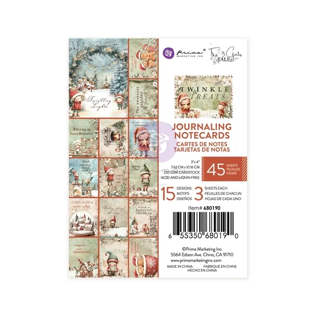 Tarjetas para diario de 3"x4"