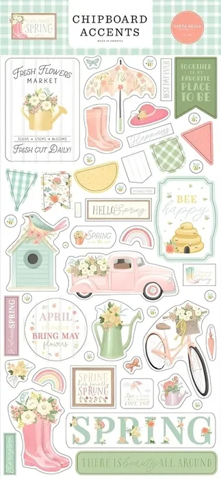 Here Comes Spring Chipboard Accents