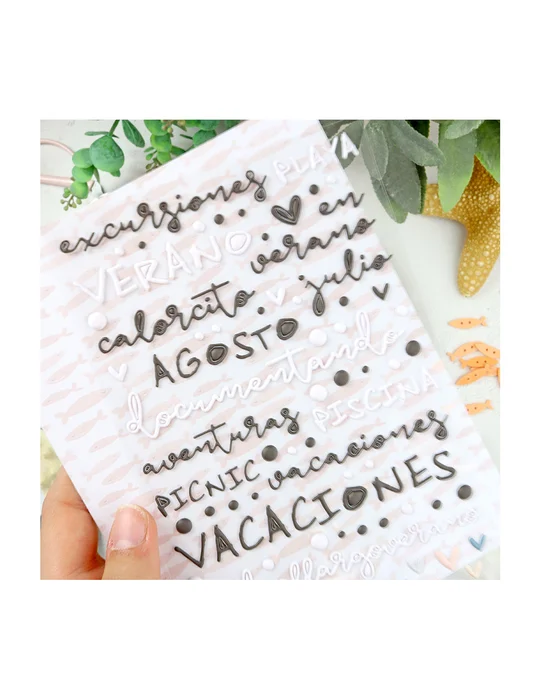 Pegatinas puffy Frases Holidadis