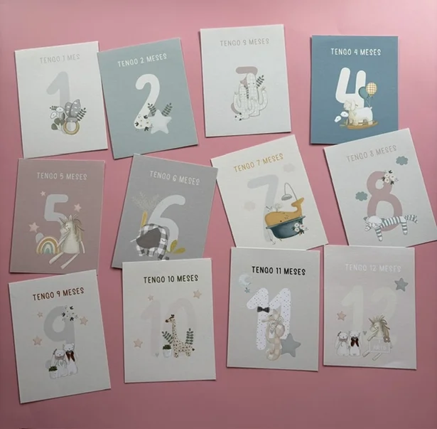 Set de tarjetas meses