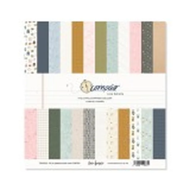 Kit de 12 papeles estampados a doble cara 30,5x30,5 cm COMP&Aacute;S